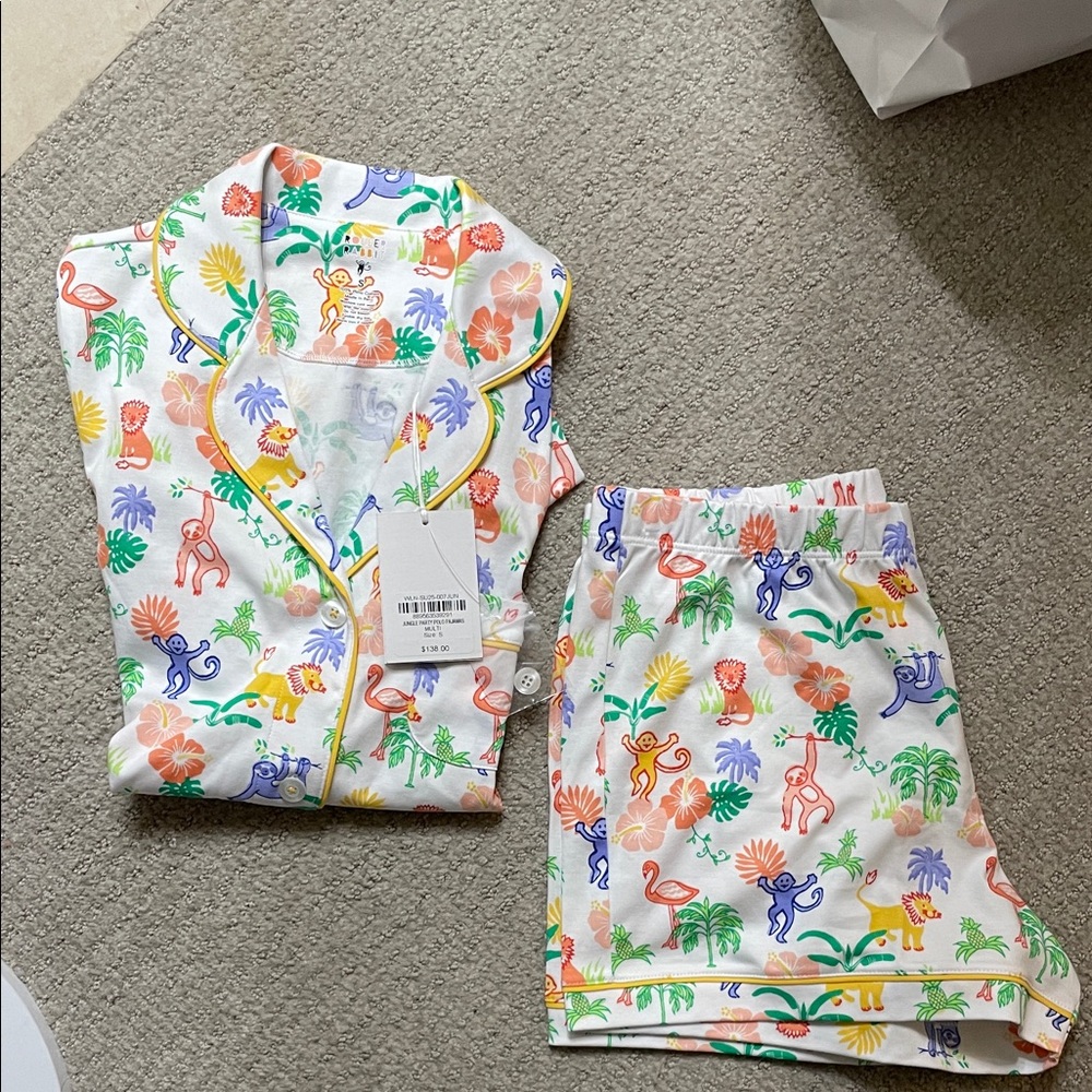 Roller Rabbit Jungle Party Polo Pajamas - Picture 4 of 5